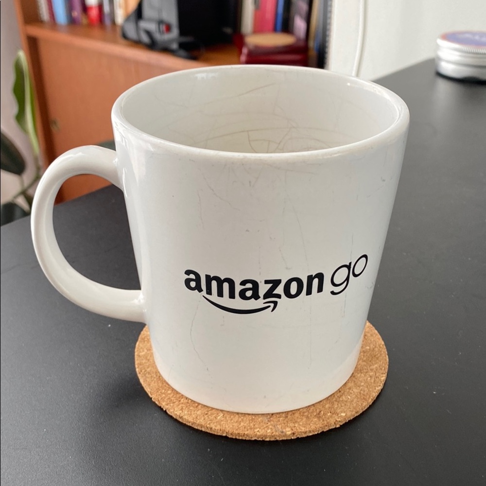 Amazon White Ceramic Coffee Mug with Logo